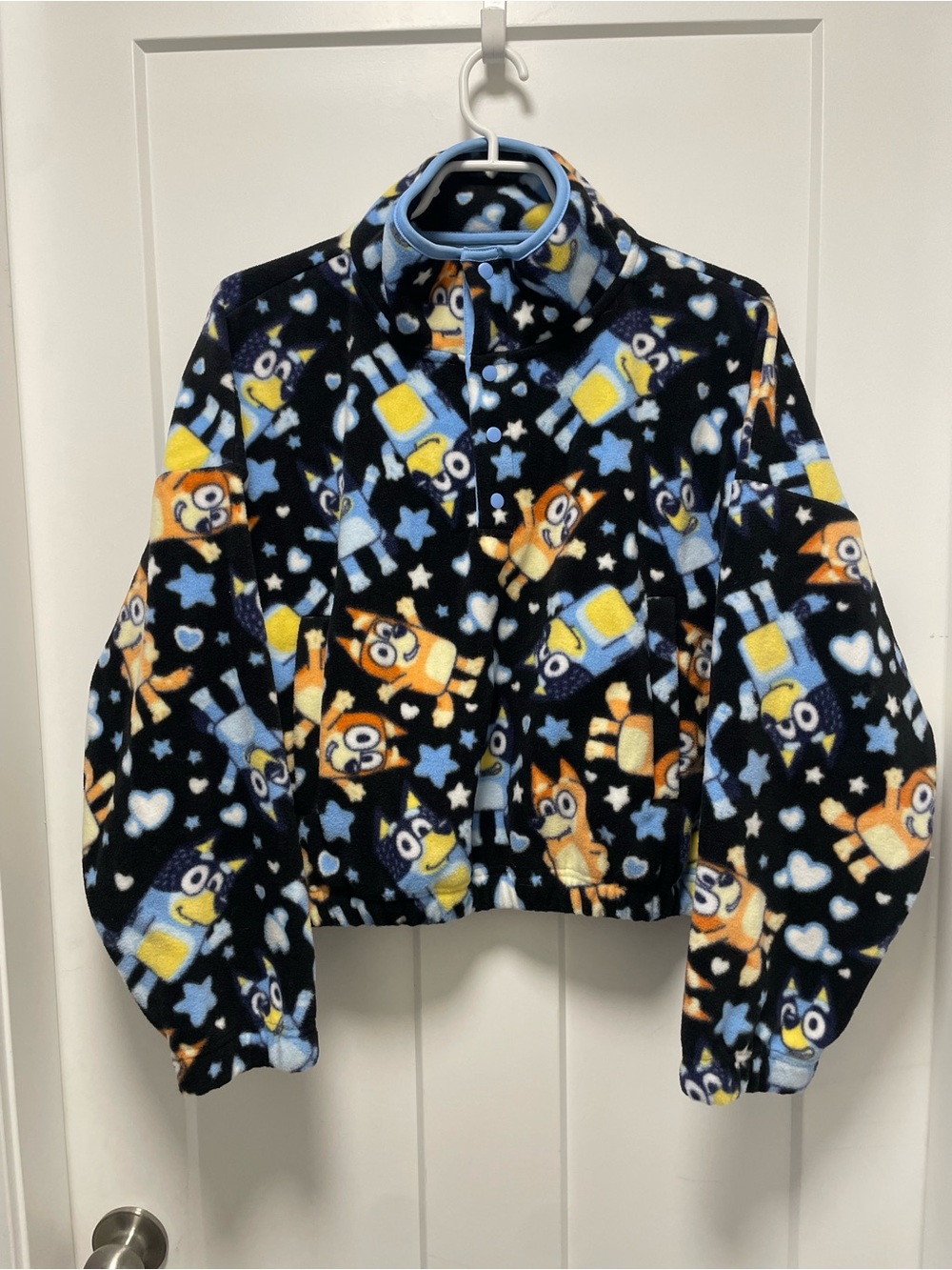 Bluey Fleece Cropped Quarter-Zip NWT
